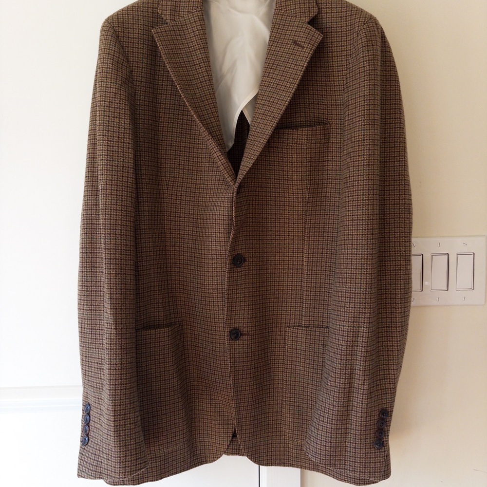 Men's Brown Checkered Blazer